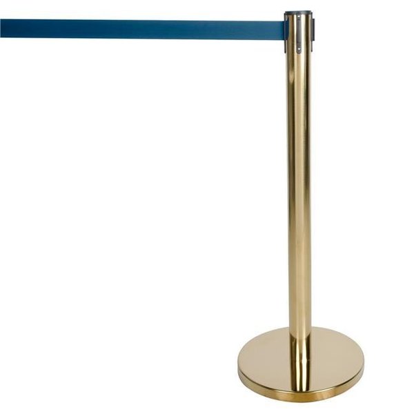 Aarco Aarco HB-7  Form-a-line Retractable Belt Stanchion Brass HB-7